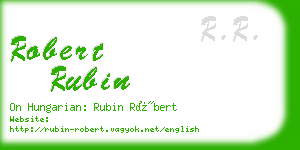 robert rubin business card